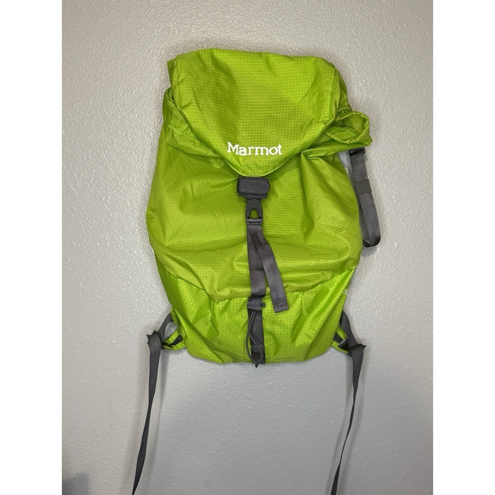 Marmot Kompressor Neon Green Nylon Hiking Backpack Bag